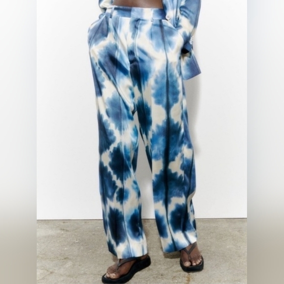 Zara Pants - Zara Satin Effect Trousers Size Medium